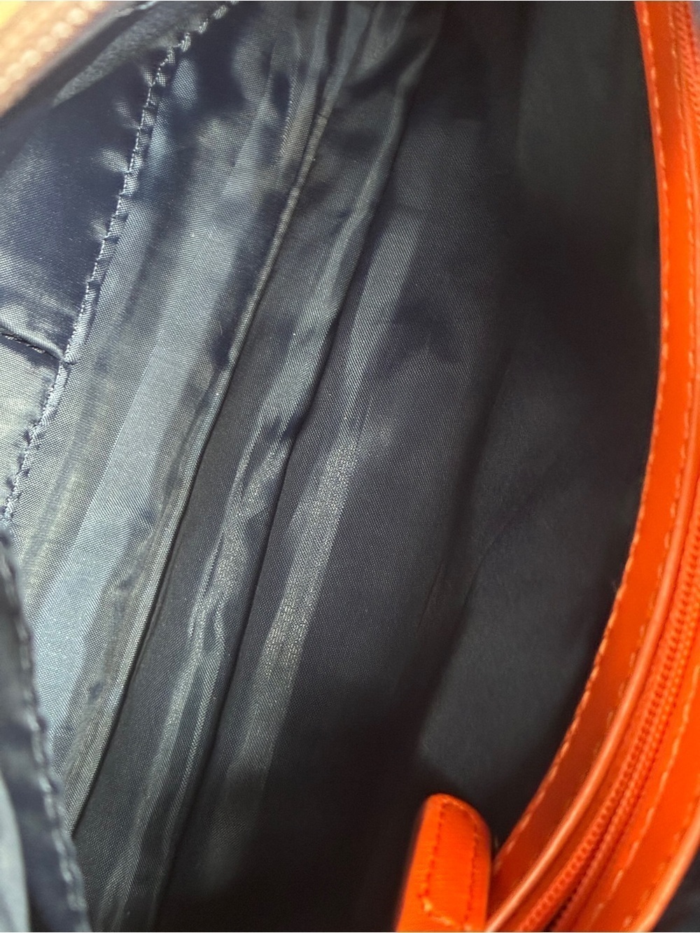 Tommy Hilfiger Brown Monogram Shoulder Bag with Orange Trim - Picture 3 of 11